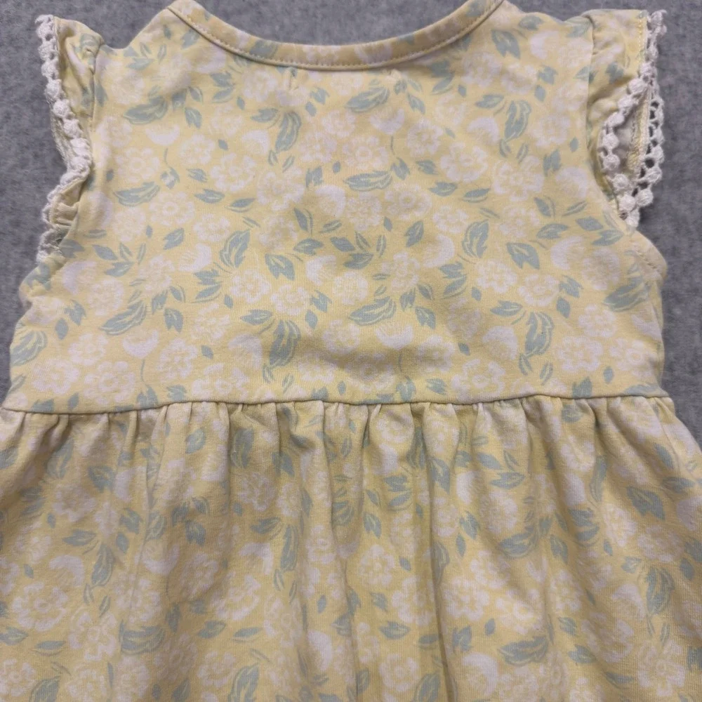 Tommy Bahama Girls Yellow Floral Lace Wrap Dress 24M Toddler Summer Sun Dress